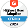 Highest User Adoption in Through Channel Marketing - G2 Spring 2023 Report