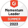 Momentum Leader in Landing Page Builders - G2 Summer 2023 Report